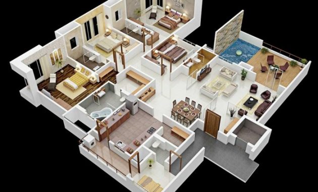 4 Bedroom 2 Bathroom House Design