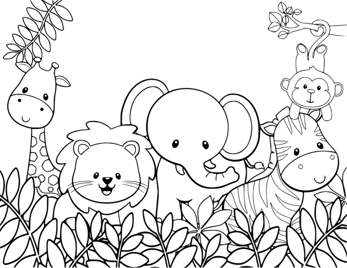 Kids animal coloring pages