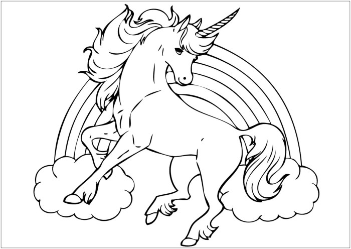 Kids unicorn coloring pages