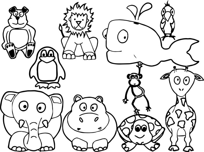 Animal coloring pages for kids printable