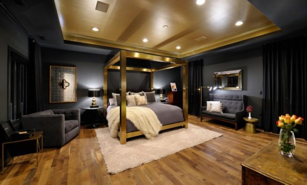 Black and Gold Bedroom Design Ideas