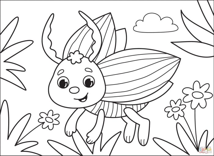 Bugs coloring pages for kids