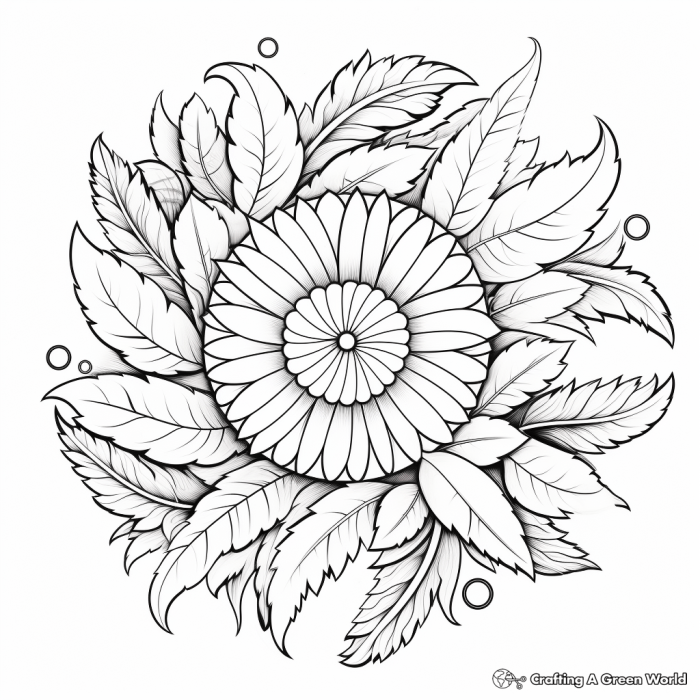 Fall mandala coloring pages for kids