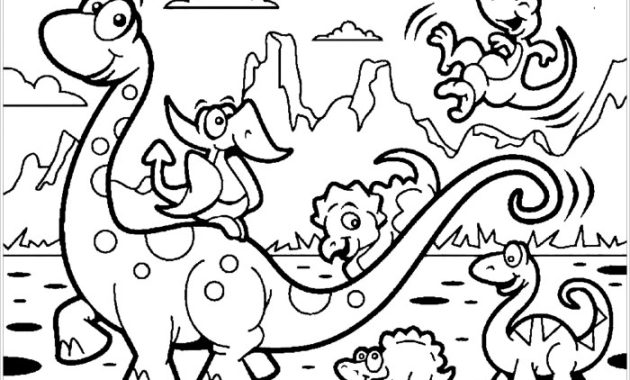 Kids Coloring Pages Dinosaur A Roaring Good Time