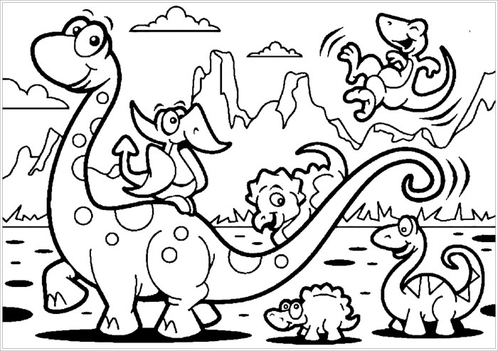 Kids coloring pages dinosaur