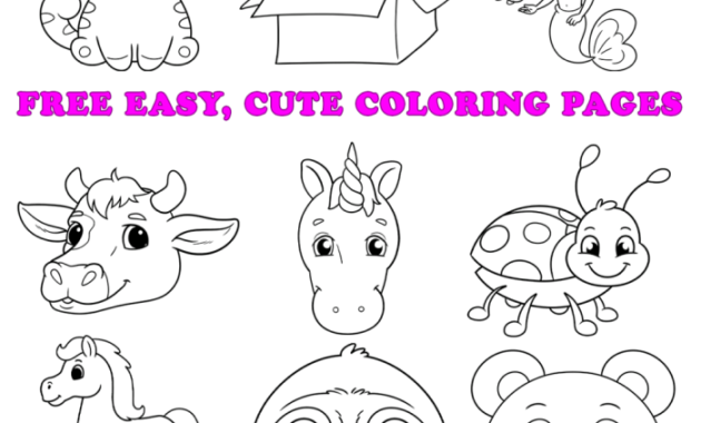 Cute Coloring Pages for Kids Easy