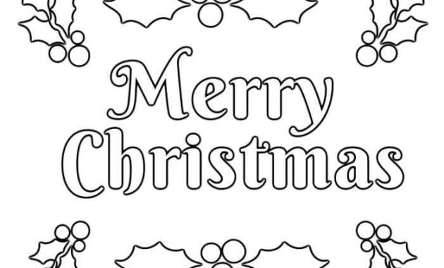 Christmas Kids Coloring Pages A Festive Guide