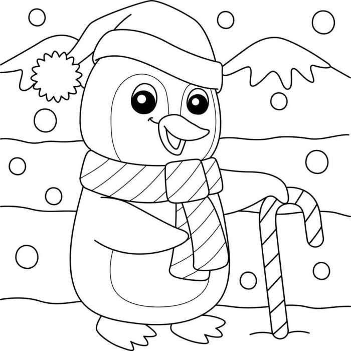 Easy christmas coloring pages