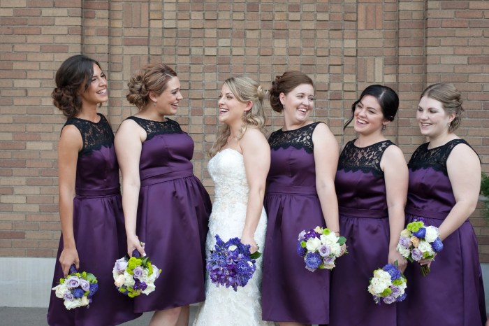 Wedding purple bridesmaid dresses