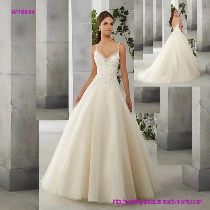 Plus size empire line wedding dress