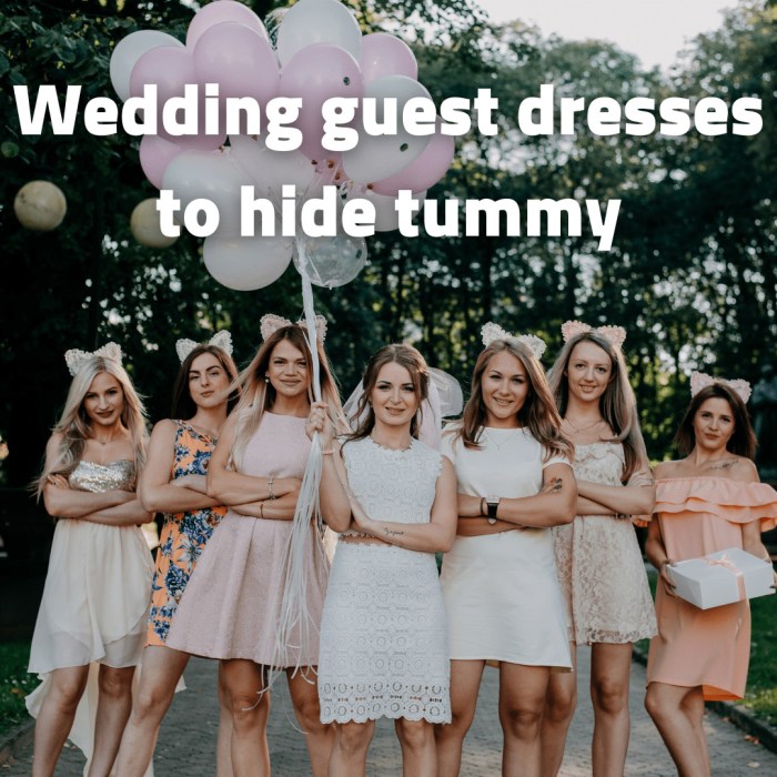 Wedding guest dress hide tummy