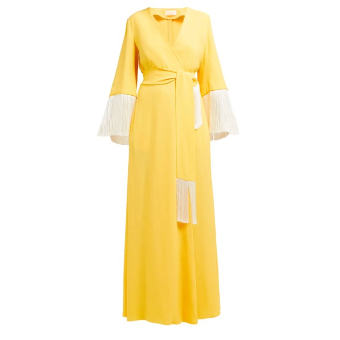 Pastel yellow wedding guest dress