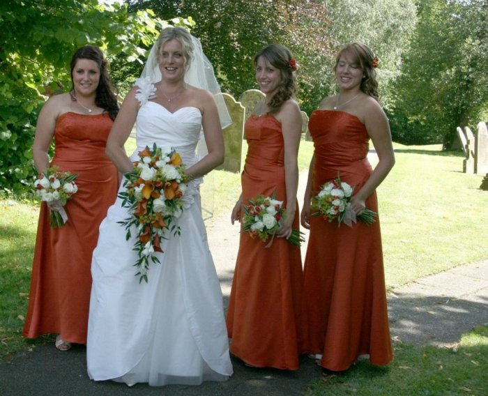 Plus size burnt orange dress for wedding