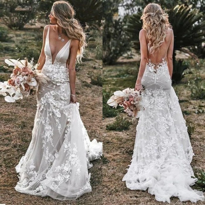 White lace wedding dresses