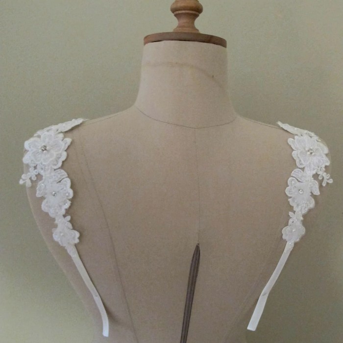 Pearl straps for wedding dress