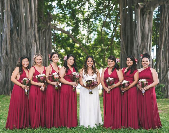 Wedding red bridesmaid dresses